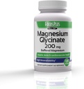 Glycinat de magnésium 200 mg par portion, santé musculaire et cardiovasculaire, magnésium buffered, santé et métabolisme nutritif, biodisponibilité élevée, 60 portions
