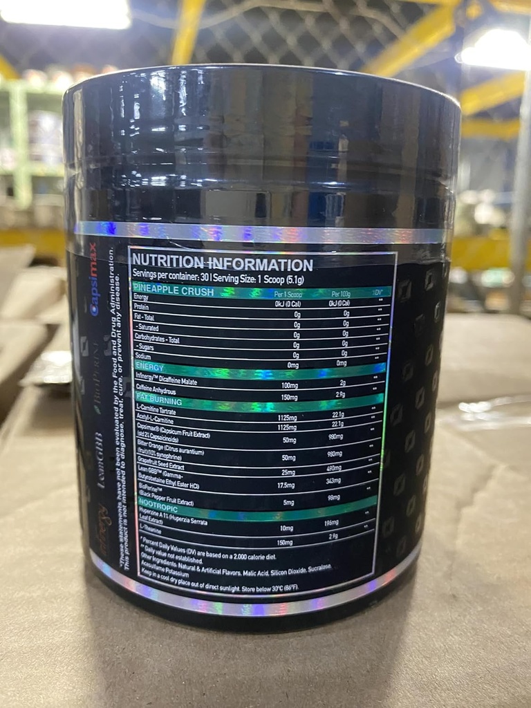 ONEST Hyperburn Fat Burner Powder – 153g (30 portions) Augmentation de l'énergie et supplément de soutien de performance Métabolisme Booster & Sports Nutrition Powder pour les hommes et les femmes