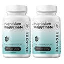 Bisglycinate de magnésium 200mg - supplément de magnésium chélaté à haute absorption - doux sur l'estomac, sans gluten, soutient le sommeil, les crampes musculaires et l'humeur positive - 120 capsules (paquet de 2)