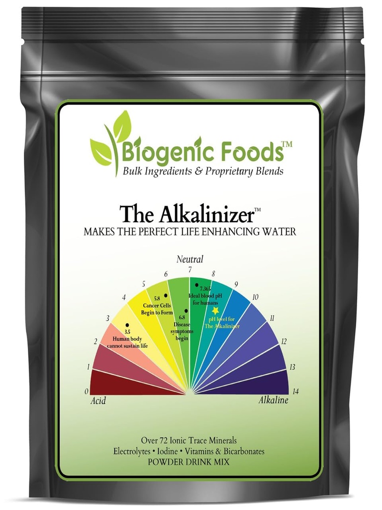 Alkalinizer - Body Acid pH Balance - Electro Alkalize, Ionize & Re-Mineralize 60+ Gallons of Water