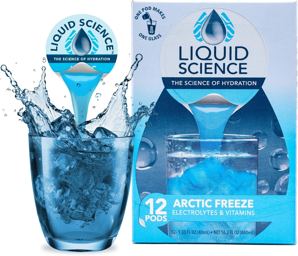 Java House Liquid Science Arctic Gel hydrate Pods - Peel and Pour - Cool Blue Raspberry Hydratation - Pack de 12