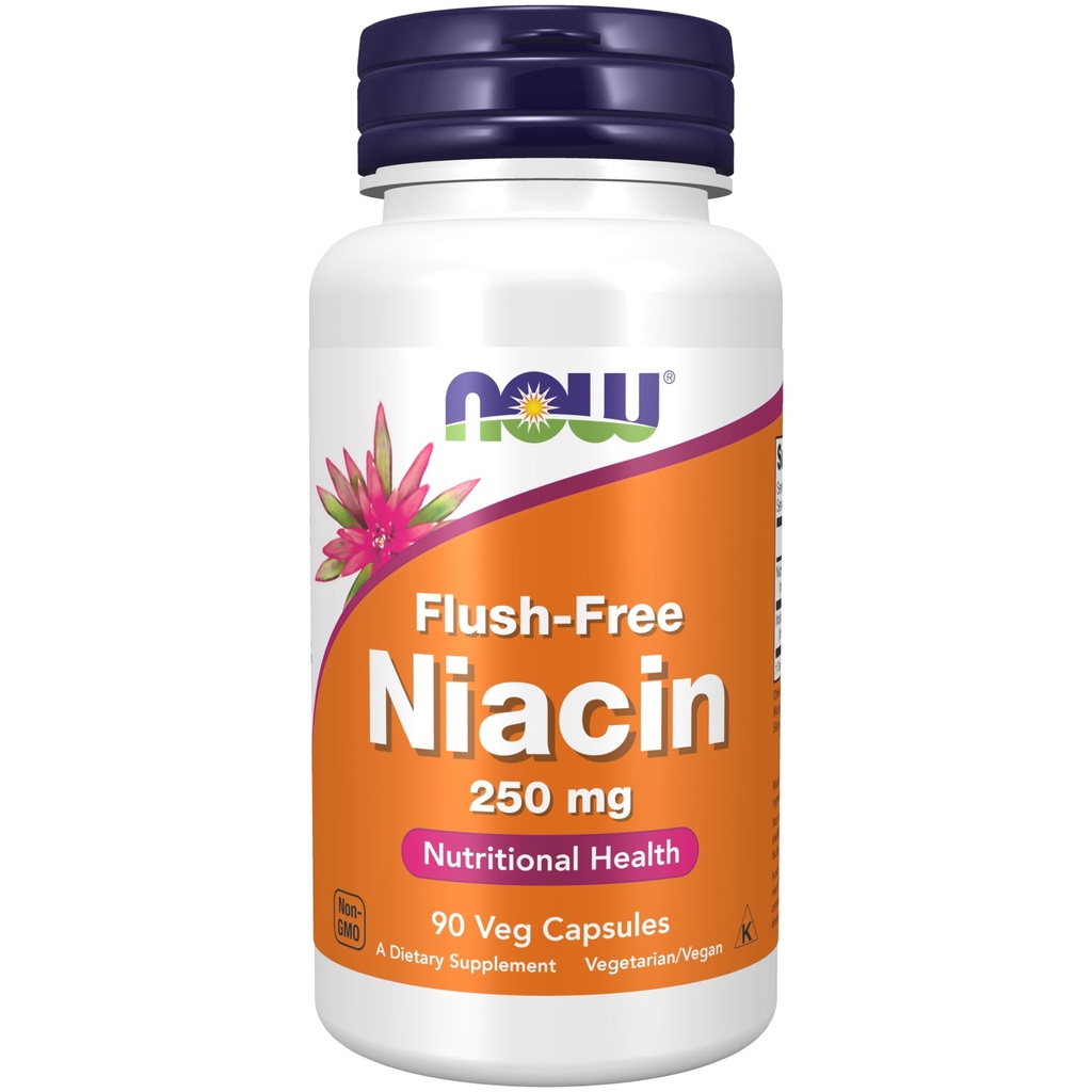 MAINTENANT compléments alimentaires, niacine (vitamine B-3) 250 mg, sans grippe, santé nutritionnelle, 90 gélules