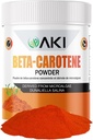 AKI Beta Carotène 10% Poudre (1.5oz/42.52g) Aromatisation très concentrée Boute de vitamine A, peut aider à soutenir les fonctions du corps, la peau, le système immunitaire et l'oeil - sans OGM et végétalien