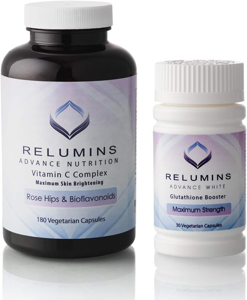 Relumins Advanced Vitamine C MAX Complex and Gultathion Booster Nutrient Support Capsules Set - Ultimate Booster Set