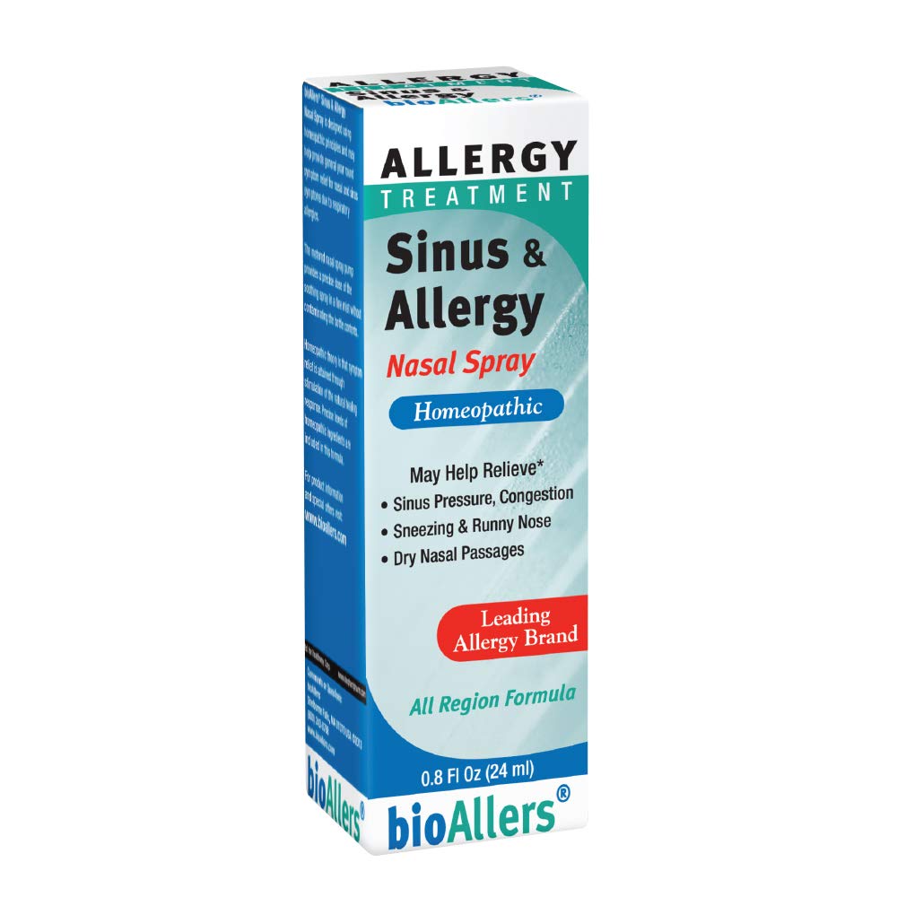 NaturalCare Allergie homéopathique Spray nasal par bioAllers, 1 Fl Oz. Peut aider à soulager la pression du sinus, la congestion, éternuement, nez runny et démangeaison, yeux aqueux