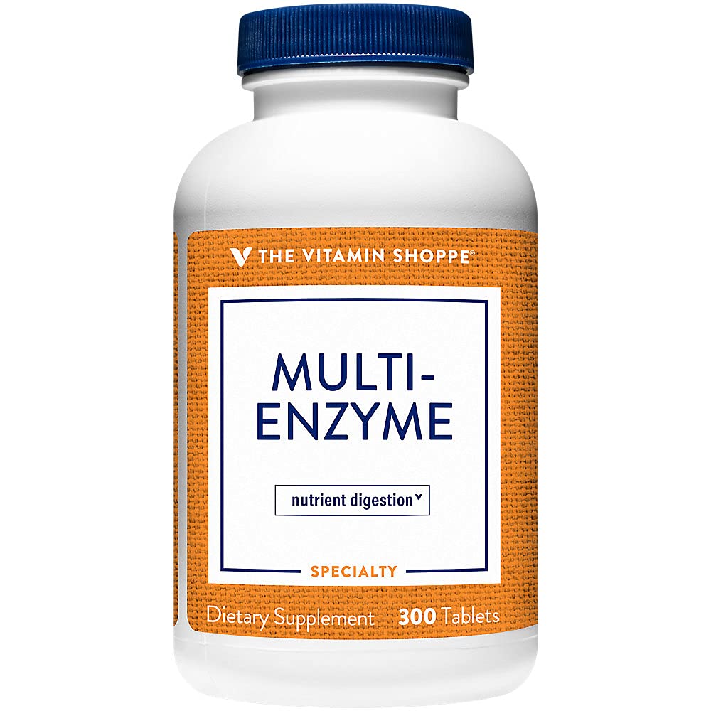 La vitamine Shoppe Multi Enzyme - Aide à soutenir la digestion et l'absorption des protéines, glucides et graisses (300 comprimés)