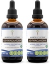 Ashwagandha Tecture Extrait sans alcool, USDA Ashwagandha biologique avecania Somnifera anti-stress et détente 2x4 OZ