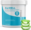 EarWELL by VetWELL Wipes d'oreilles de chien - Wipes de nettoyage otique pour les infections et contrôle de l'odeur d'oreille chez les animaux de compagnie - 100 Compte