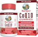 MaryRuth Organics CoQ10 Gummies (Coenzyme Q10) Suppléments pour la santé cardiaque et la santé cellulaire (Antioxydant) CoQ10 120 mg (Végétalien) Non-OGM (Sans gluten) 60 Compte (un mois)