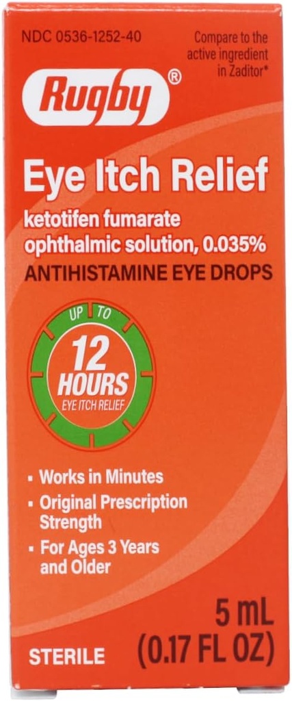 LABORATOIRES DE RUGBY Démangeaison oculaire Antihistamine gouttes 0,17 Fl Oz