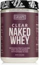 NAKED nutrition Net Naked Whey Isolate Protein Powder, Grape Flavor, Iso Protein Powder, Pas de Gmos ou édulcorants artificiels, sans gluten, sans soja - 28 portions