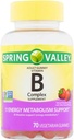 Spring Valley B-Complex Complex Comte adulte Gummy 70 - Saveur naturelle de fraise sauvage (paquetage May Vary)