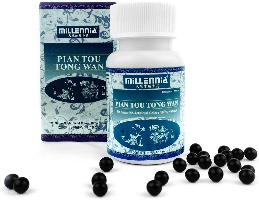 Supplément à base de plantes Millennia - Pian Tou Tong Wan - 1 bouteille