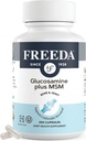 FREEDA Glucosamine MSM – Supplément Vegan Joint Flexibility & Mobility – Glucosamine végétarienne sans mollusques – Supporte la fonction conjointe – Testé en troisième partie – (250 capsules)