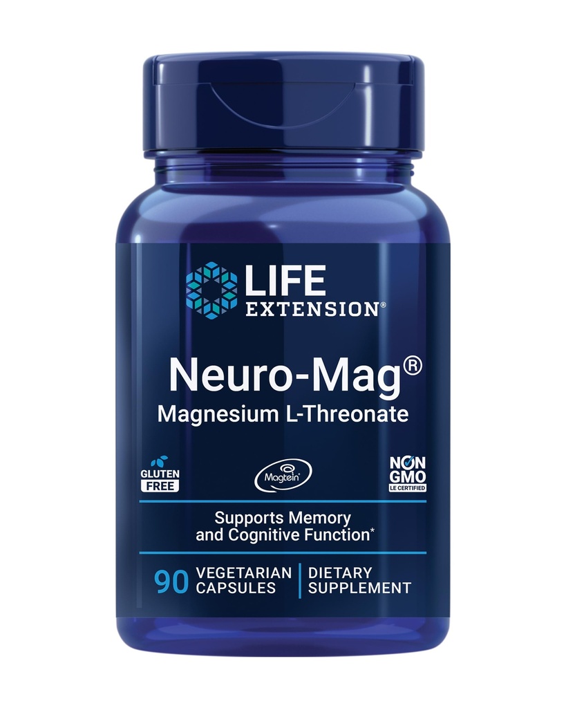 Extension de vie Gamma E Tocophérols mixtes et tocotriénols 60 Softgels et Neuro-mag Magnésium L-thréonate 90 Capsules végétariennes Bundle