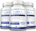 Science approuvée GABA+ - Promouvoir le calme, améliorer le sommeil, stimuler l'humeur - GABA, L-Theanine, L-Arginine, Vitamine B6, BioPerine - Haute Absorption - 180 Capsules - Vegan