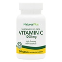 NaturesPlus Libération prolongée 1000 mg de vitamine C - 60 comprimés - avec des hanches de rose - Végétarien, sans gluten - 60 portions