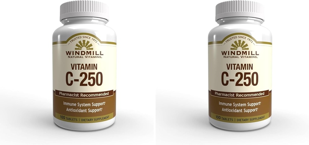 Éolienne VIT C TABS 250 MG WMILL 100 (paquet de 2)