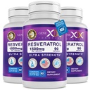 Formules Genex 1500mg Resveratrol avec BioPerine pour Absorption (3 Pack)