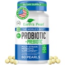 Probiotiques perlés de la Terre pour les femmes et les hommes et les enfants - Probiotiques perlés et prébiotiques avec BIO-Tract®, 4 milliards d'UFC, Gut Health Support (approvisionnement de 60 jours)