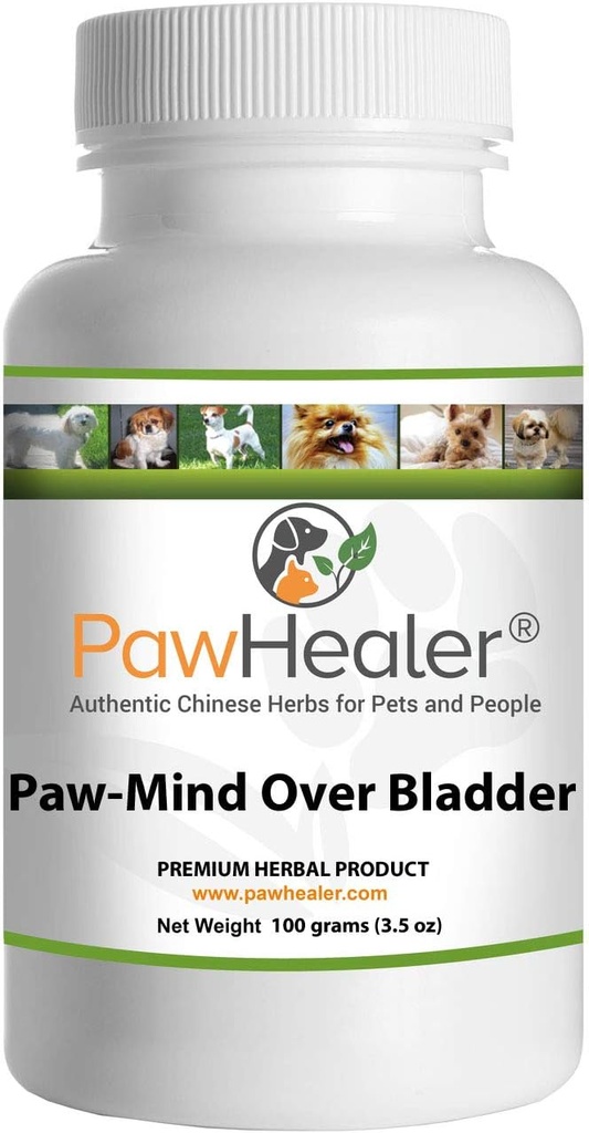Incontinence urinaire chez le chien - Paw Mind Over Bladder - Remède à base de plantes pour chiens avec blady - 100 Grams poudre
