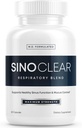 SinoClear Lung Detox & Sinus Pressure Relief Supplement (60 capsules) : Dégonflement nasal propre et naturel, mélange de dégonflement sinusal et de nettoyage pulmonaire - NAC, Andrographis, & Thyme Leaf - sans OGM et fabriqué aux États-Unis