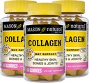Gommies de collagène MASON NATUREL - Soutient une peau, des os et des articulations saines, Arôme tropical, Kosher, 60 Gommies (paquet de 3)