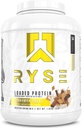 Poudre de protéines chargées de RYSE - Toast à la cannelle - 25g Protéine de lactosérum isolate et concentré avec fibre prébiotique et MCT - faible teneur en glucides, faible teneur en sucre, amis digestifs - 54 portions / 4 lb Tub