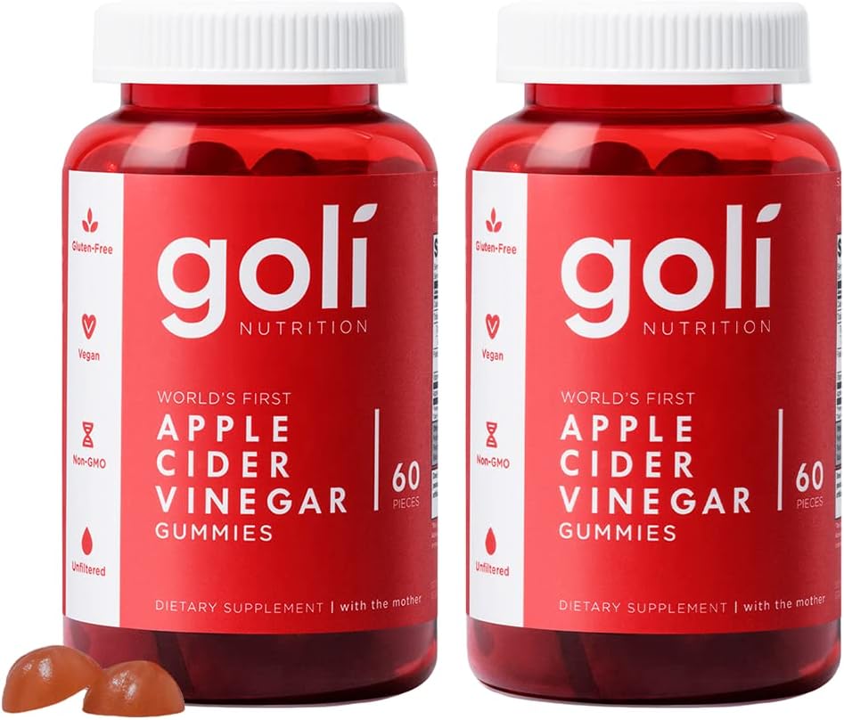 Goli supplément nutritionnel, vinaigre de cidre de pomme vitamines gommy nutrition, 2 paquet de 60 Compte