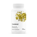 THORNE - Vitamine K - Vitamines K1 et K2 (en tant que complément MK-4 et MK-7) - Soutient des os forts* - Ingrédients cliniquement étudiés - Sans gluten, sans lait et sans soja - 60 portions