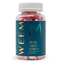 WEEM Peau et ongles Gommies - Supports Cheveux sains - Vitamines de biotine végétalienne pour les femmes et les hommes soutient la croissance des cheveux plus rapide, ongles plus forts, peau saine, force supplémentaire (1)