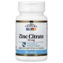 21ème siècle SantéCare Zinc Comprimés Citrate 50mg, 60 Compte
