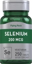 Piping Rock Sélénium 200mcg , 250 comprimés , Végétarien, non-OGM, et sans gluten Suppléant