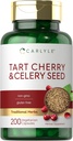 Carlyle Tart Cherry and Celery Seed Supplement (supplément de graines de celery) 200 capsules
