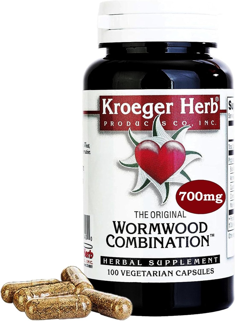 Kroeger Herb Wormwood Combinaison - 100 capsules végétariennes