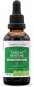 Gorge Soothe Extrait sans alcool, gouttes d'herbes à haute puissance, Teinture faite de teinture, réglisse, Elm sliptery, Marshmallow, Sage, Echinacea, Elderberry. Gorge douloureuse Formule 2 oz