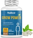 NuBest Grow Power - Calcium Supplement - Magnesium Supplement with Vitamin D3, B6, Zinc, Phosphorus and Multivitamin for Strong Bones, Overall Health for Age 10+ | 60 Capsules | 1 Month Supply