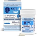 VSL4® Gut Daily Probiotics for Gut Health - 30B CFUs, soutien digestif multi-train pour les femmes et les hommes, favorise l'équilibre et la régularité de la Gut, Potent, supplément probiotique stable de plateau, 30 capsules