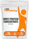 BulkSupplements.com Poudre concentré de protéines de lactosérum - Supplément de poudre de protéines de lactosérum, non sucré, non aromatisé et sans gluten, 30g par portion, 1kg (2,2 lbs) (paquet de 1)
