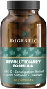 Digestic - Laxatif pour le soulagement de la constipation, l'adoucissement des tabourets pour la constipation sévère et forte IBS 100% Naturel - 60 Capsules - Colon Cleanse, Detox Cleanse, Gas and Bloating Stomach Relief pour les adultes