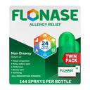 Vaporisateur anti-allergie à la flonase, médicament anti-allergie à 24 heures sans somnolence, spray anti-allergie à mesure - 144 sprays (paquet de 2) - Allégation d'automne et de saison