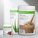 Trio Combo HERBALIFE Formule 1 Mélange diététique sain (Cafe Latte 780g)-Pinte de concentré d'aloès Herbal (Original 473ml) - concentré de thé à base de plantes (Original 102g)