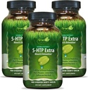 Irwin Naturals Double Potency 5-HTP Extra - 60 Liquid Soft-Gels, Pack of 3 - for Relaxation & Serotonin Production - 90 Total Servings