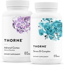 THORNE - Ensemble de soutien adrénal - Adrénal Cortex et Stress B-Complex - Stress & Immune Management - 60 portions