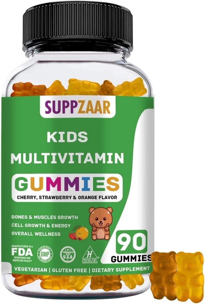 Kids Vitamins | 45-90 Day Kids Multivitamin Gummies | Gummy Vitamins with Vegetarian, Non-GMO & Gluten Free Ingredients | Multivitamin for Kids | Vitamins for Kids | Toddler Vitamins | 90 Ct