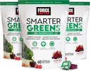 FACTEUR DE FORCE Plus intelligent Greens Superfood Chews, 3-Pack, Greens et Superfoods avec Probiotiques, Antioxydants et Fibre, Supplément Greens pour soutenir la digestion, l'oxyde nitrique et l'énergie, 180 Chews