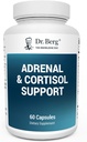 Dr Berg Adrenal & Cortisol Capsules - Suppléments adrénaux & Cortisol Manager - Mood, Focus, Relaxation et support du stress - Suppléments adrénaux avec Extraits Ashwagandha - 60 Capsules