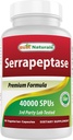 Best Naturals Serrapeptase 40000 SPUs 90 Vcaps (90 Compte (paquet de 1))