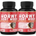 BMVINVOL (2 boîtes) Capsules d'herbes de chèvres avec Maca, Tribulus, Ginseng. Ashwagandha,Tongkat Ali - 8-en-1 pour les niveaux d'énergie de soutien