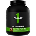 Règle 1 Gaineur de masse - Formule de gain de poids haute-Calorie avec 1,220+ Calories, 250g+ Mélange complexe de glucides, 40g Protéines de tout lactosérum par portion (8 portions, beurre d'arachide au chocolat)